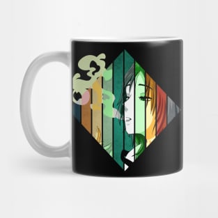 Retro & Vintage Square Colors Sexy Anime Vaporwave Girl Mug